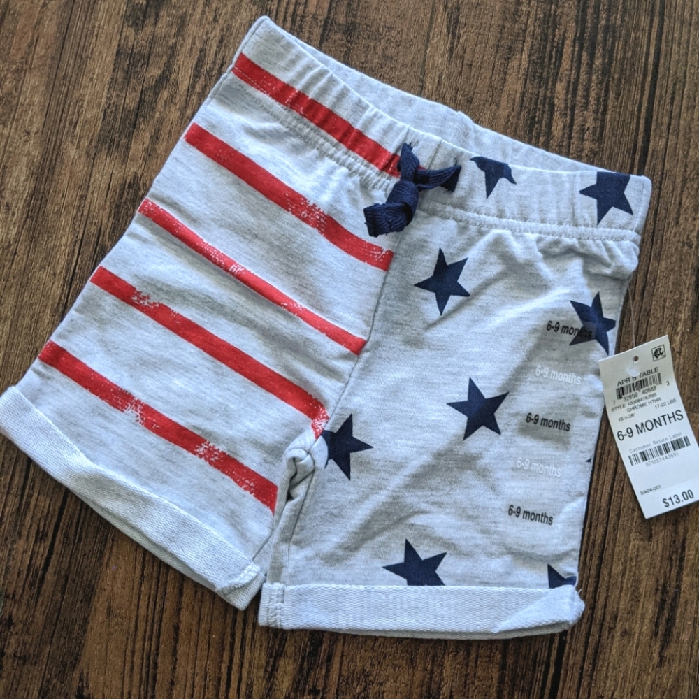 Baby stars and stripes print shorts -6-9
